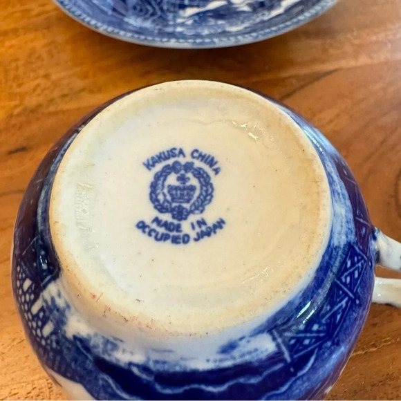 Rare Vintage Kakusa Made In Occupied Japan 1945-1952 Porcelain Tea Cup - Picture 10 of 12